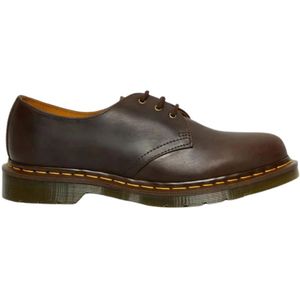 Dr. Martens, Crazy Horse Leren Oxford Schoenen - Donkerbruin Bruin, Dames, Maat:38 EU