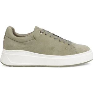 Tamaris, Schoenen, Dames, Groen, 37 EU, Leer, Groene Casual Veterschoenen