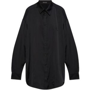 Balenciaga, Blouses & Shirts, Dames, Zwart, S, Oversized shirt