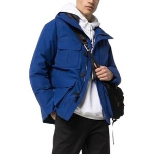 Woolrich, Winterjas, Blauw, Oversize, Met capuchon Blauw, Heren, Maat:L