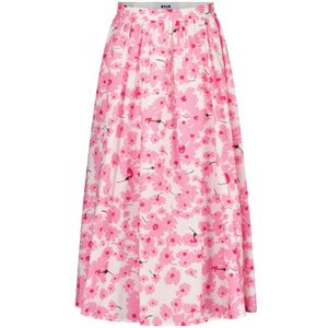 Msgm, Midi Skirts Roze, Dames, Maat:S