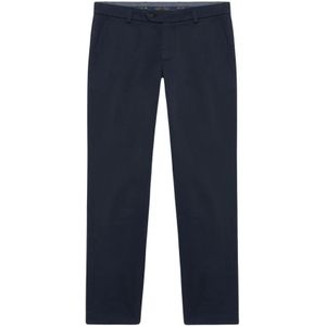 Brooks Brothers, Marineblauwe stretch katoenen chinos Blauw, Heren, Maat:W38