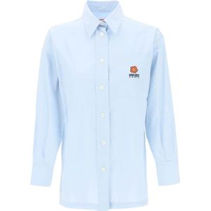 Kenzo, Blouses & Shirts, Dames, Blauw, 2Xs, Casual Gestreept Overhemd