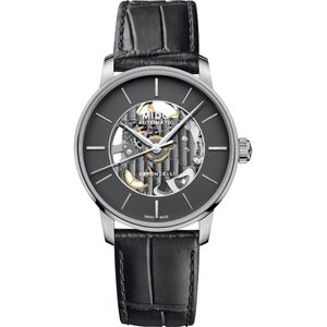 Mido, Accessoires, Heren, Grijs, ONE Size, Baroncelli Signature Skeleton Horloge