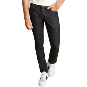 Nudie Jeans, Grim Tim Slim Dry True Jeans Zwart, Heren, Maat:W29