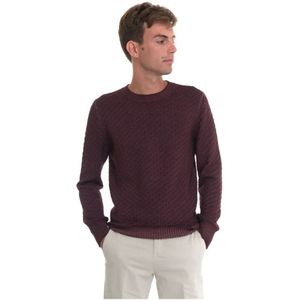 Gran Sasso, Round-neck pullover Rood, Heren, Maat:XL