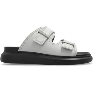 Alexander McQueen, Schoenen, Heren, Grijs, 44 1/2 EU, Rubberen teenslippers