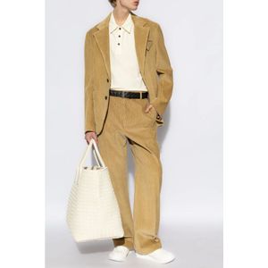 Bottega Veneta, Broeken, Heren, Beige, L, Katoen, Ribfluwelen broek