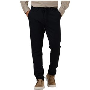 Dstrezzed, Broeken, Heren, Blauw, W30 L32, Donkerblauwe Tapered Jogger Broek