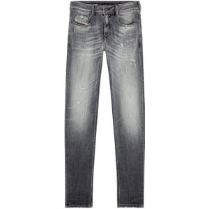 Diesel, Jeans, Heren, Grijs, W28 L30, Katoen, Punk-Rock Slim Jeans
