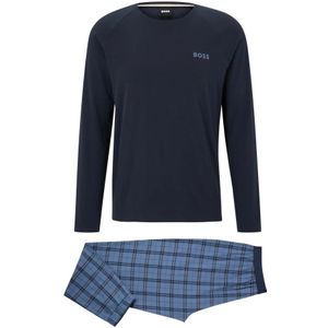 Hugo Boss, Nachtkleding & Lounge, Heren, Blauw, L, Heren Pyjamaset