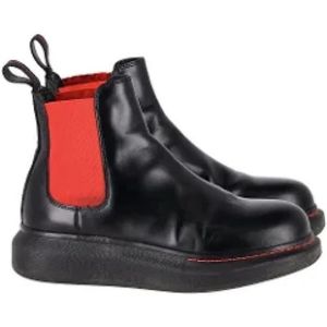 Alexander McQueen Pre-owned, Pre-owned, Dames, Zwart, 36 EU, Leer, Pre-owned Leather boots
