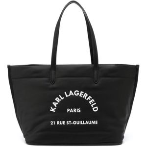 Karl Lagerfeld, Tassen, Dames, Zwart, ONE Size, Zwarte RSG Tote Bag
