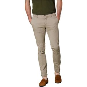 Mason's, Milano Style Extra Slim Chino Broek Beige, Heren, Maat:L