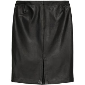 Marc O'Polo, Rokken, Dames, Zwart, 2Xs, Leer, Aansluitende leren rok