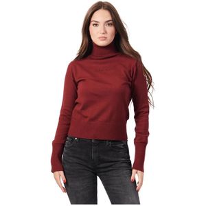 Guess, Truien, Dames, Rood, S, Bordeaux Coltrui Trui Elegant Chic