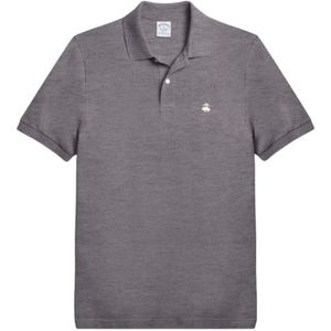 Brooks Brothers, Gouden Fleece Slim Fit Stretch Supima Polo Shirt Grijs, Heren, Maat:XS