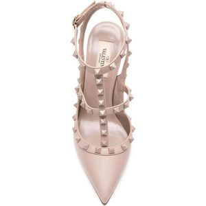 Valentino Garavani, Schoenen, Dames, Roze, 40 EU, Rockstud Platte Schoenen