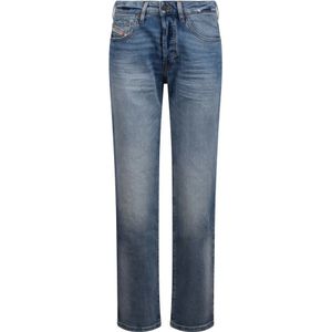 Diesel, Jeans, Dames, Blauw, W28, Katoen, Straight Jeans