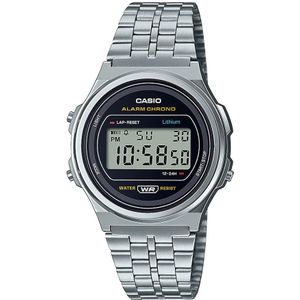 Casio, Dames Stalen Quartz Horloge, Zwart/Zilver Grijs, Dames, Maat:ONE Size