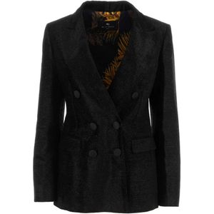 Etro, Zwarte viscose blend blazer - Stijlvol en veelzijdig Zwart, Dames, Maat:XS