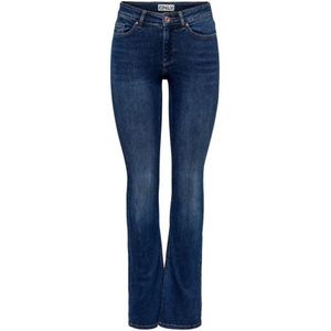 Only, Jeans, Dames, Blauw, XS L32, Katoen, Flared Jeans