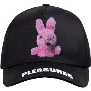 Pleasures, Accessoires, Heren, Zwart, ONE Size, Bunny Snapback Pet met Logo Print