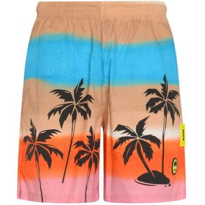Barrow, Korte broeken, Heren, Veelkleurig, S, Katoen, Multicolor Gestreepte Bermuda Shorts