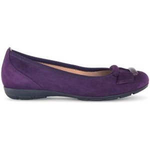 Gabor, Schoenen, Dames, Paars, 38 1/2 EU, Paarse Leren Ballet Flats