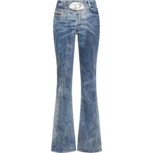 Diesel, Jeans, Dames, Blauw, W28, Katoen, Flared Jeans