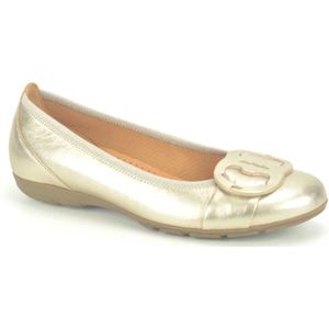 Gabor, Schoenen, Dames, Geel, 37 1/2 EU, Gouden Ballerina + Kledingstuk