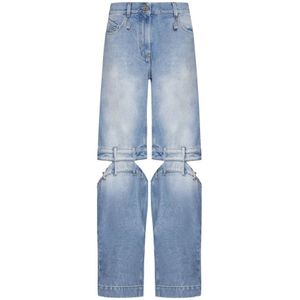 The Attico, Jeans, Dames, Blauw, W26, Katoen, Blauwe Jeans Lange Broek