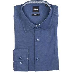 Hugo Boss, Blauw Oxford Overhemd voor Heren Blauw, Heren, Maat:3XL