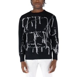 Nahmias, Lyric Crewneck Gebreide Trui Zwart, Heren, Maat:M