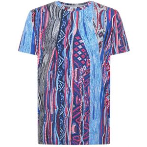 Carlo Colucci, Tops, Heren, Veelkleurig, M, Print T-shirt