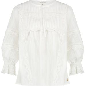 Fabienne Chapot, Blouses & Shirts, Dames, Wit, M, Witte top met geborduurde details