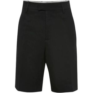 Alexander McQueen, Korte broeken, Heren, Zwart, L, Katoen, Zwarte Katoenen Tailored Bermuda Shorts