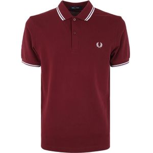 Fred Perry, Twin Tipped Shirt Rood, Heren, Maat:S