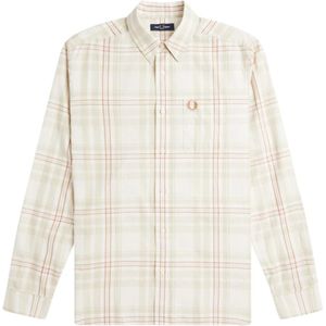 Fred Perry, Geruite Tartan Lange Mouw Overhemd Veelkleurig, Heren, Maat:L