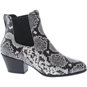 Hogan, Schoenen, Dames, Zwart, 37 EU, Slangenprint Enkellaarzen