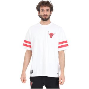 New Era, Chicago Bulls NBA Arch Graphic T-shirt Wit, Heren, Maat:L