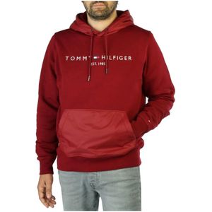 Tommy Hilfiger, Sweatshirts & Hoodies, Heren, Rood, S, Katoen, Hoodies