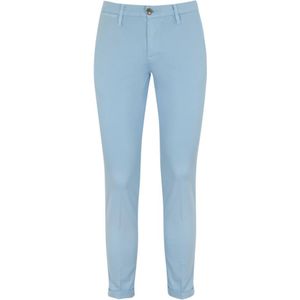 Re-Hash, Slim Fit Chino Broek Lichtblauw Blauw, Heren, Maat:W40