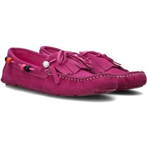 Nikkie, Schoenen, Dames, Roze, 37 EU, Suède, Roze Suède Mocassin met Kralendetail