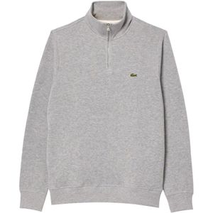 Lacoste, Sweatshirts & Hoodies, Heren, Grijs, M, Katoen, Grijze Sweater Klassiek Sportief Ontwerp