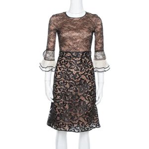 Valentino Vintage, Pre-owned Lace dresses Zwart, Dames, Maat:S