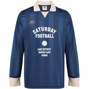 Umbro, Lifestyle Voetbal Polo Shirt Blauw, Heren, Maat:XL