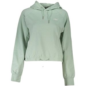 Fila, Sweatshirts & Hoodies, Dames, Groen, XS, Katoen, Groene hoodie met geborduurd logo