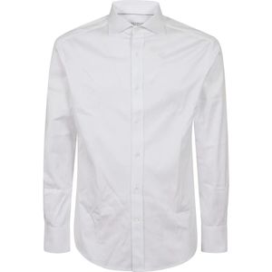 Brunello Cucinelli, Overhemden, Heren, Wit, L, Casual Shirts