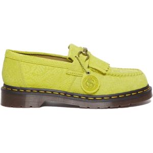 Dr. Martens, Schoenen, unisex, Groen, 41 EU, Python Loafers met Gouden Details